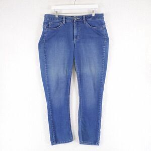 Lee Easy Fit‎ Blue Denim Stone Wash Mid Rise Jeans 35/29 14 Short